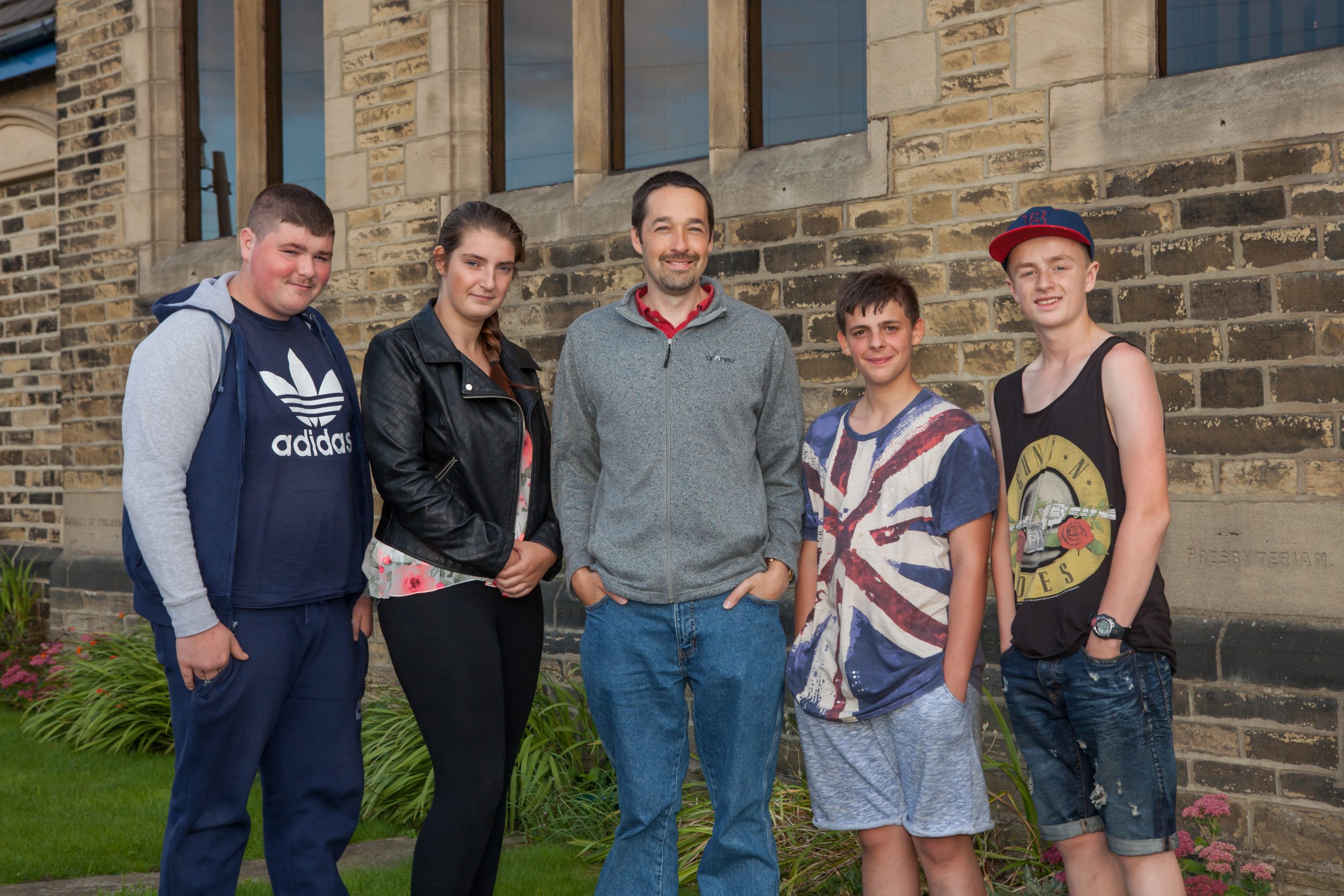 Andy Milne with young people